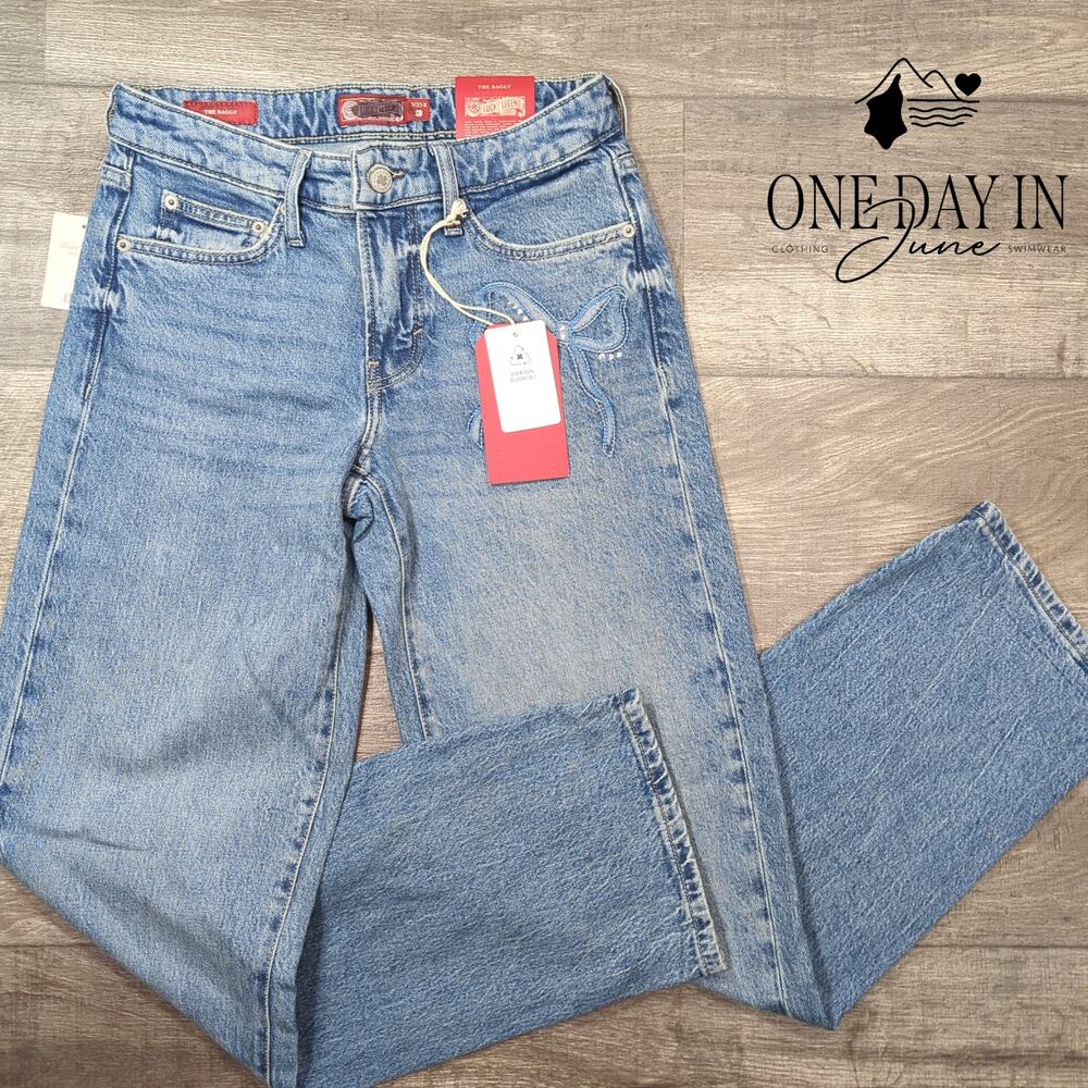 Lucky Brand The Baggy Bow Down Wash Jeans Size 0 (25)